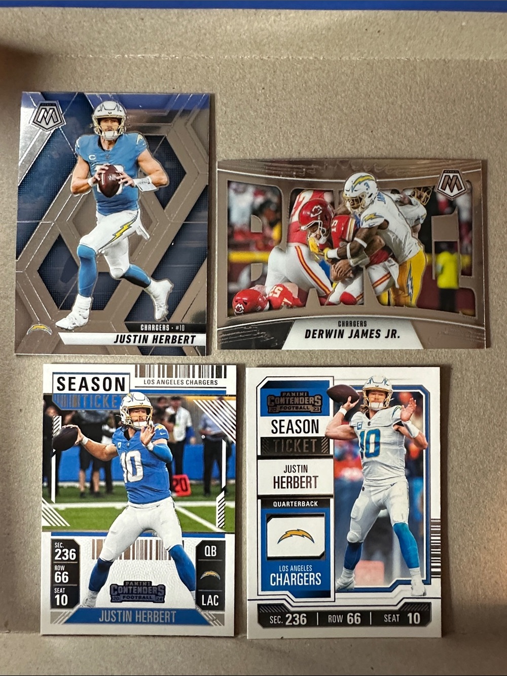 Justin Herbert Chargers lot of 18 w/ Alt/Gordon rookies Derwin James/Mack pulsar - Picture 8 of 15